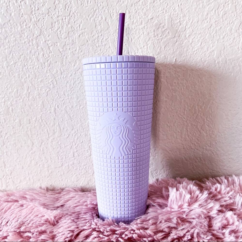 Starbucks lilac studded grid cup tumbler